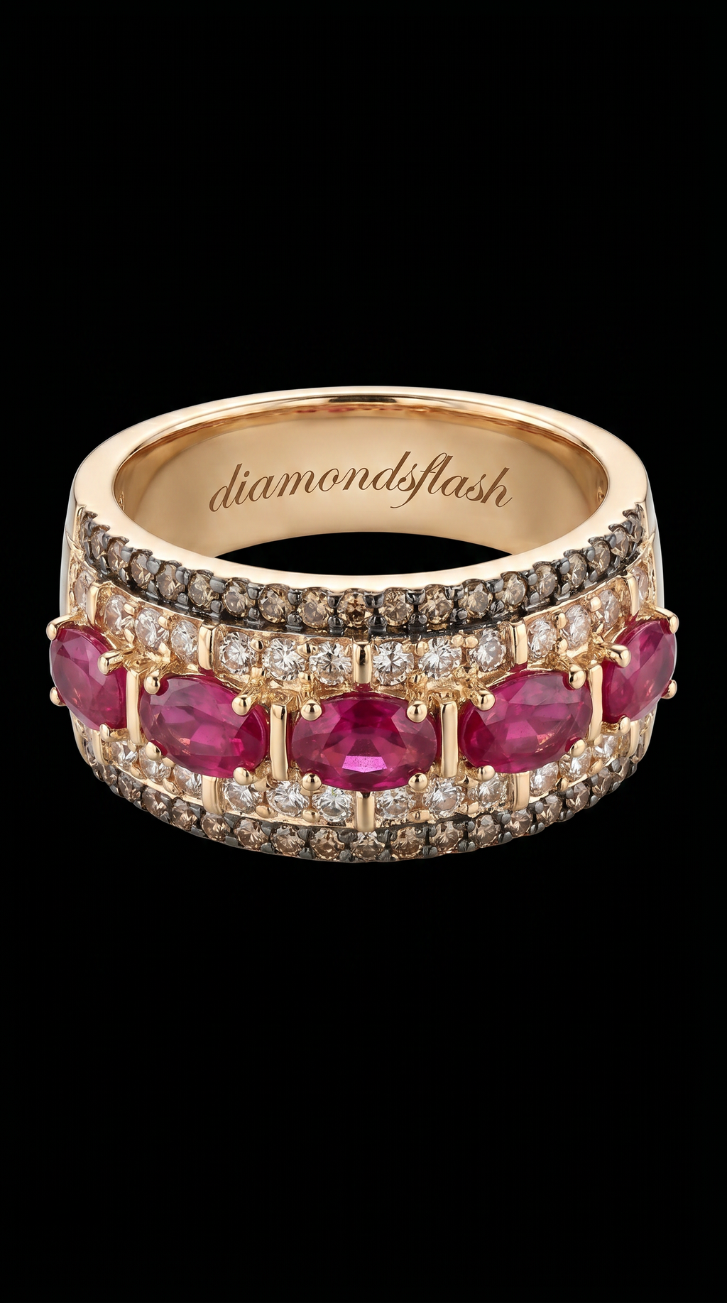 14K Oval-Cut Ruby Ring