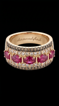 14K Oval-Cut Ruby Ring