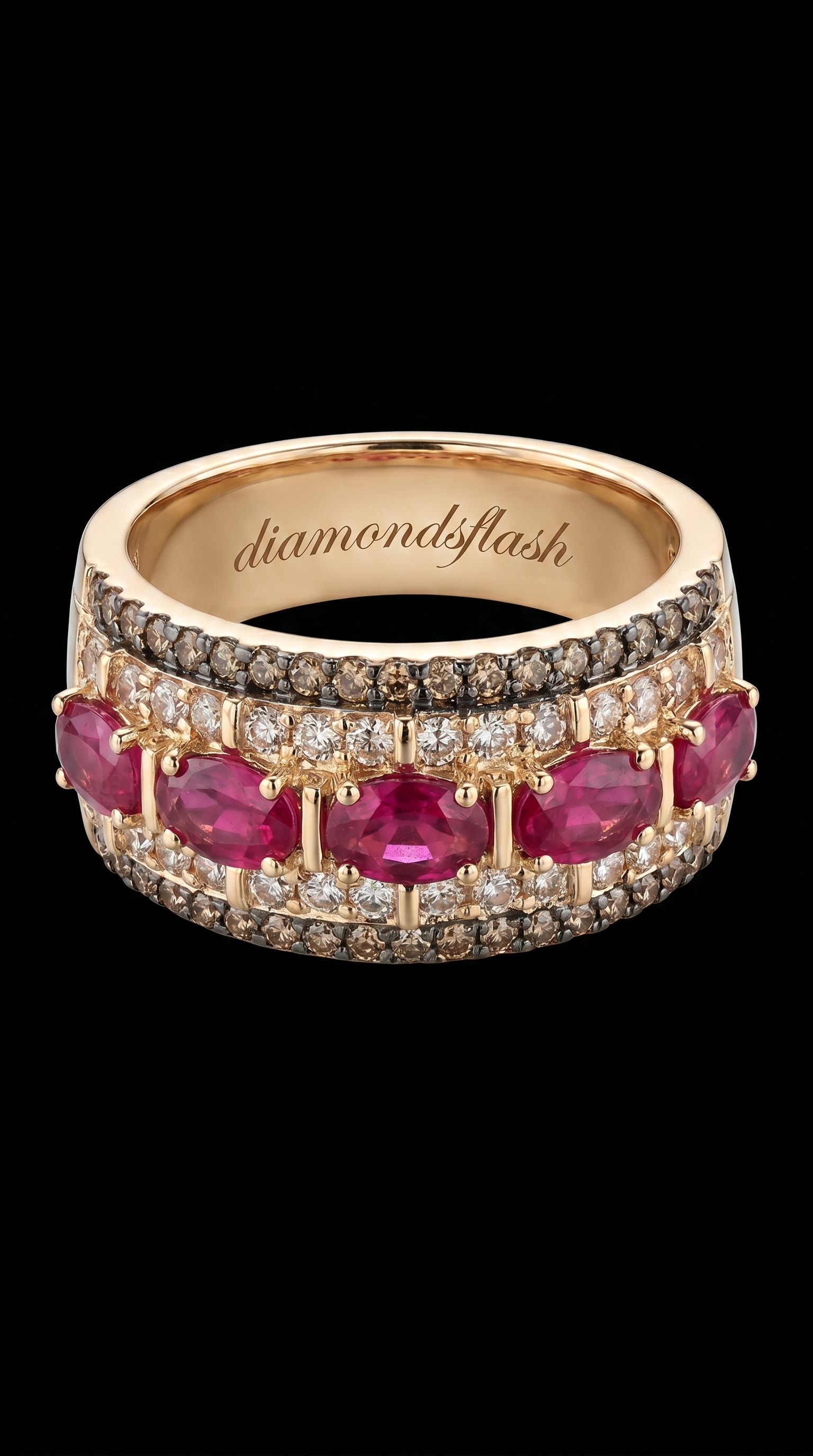 14K Oval-Cut Ruby Ring