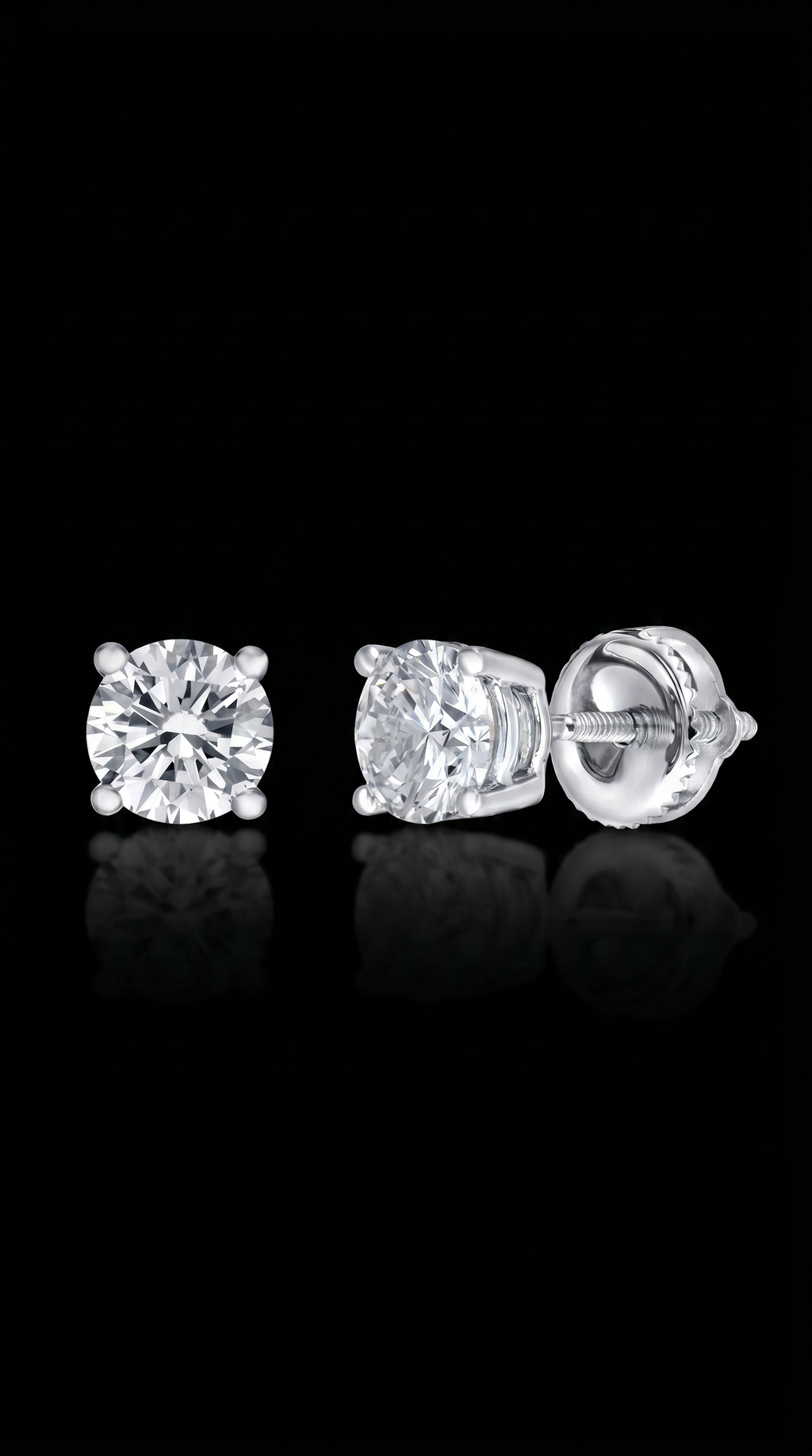 14K Solitaire Earrings