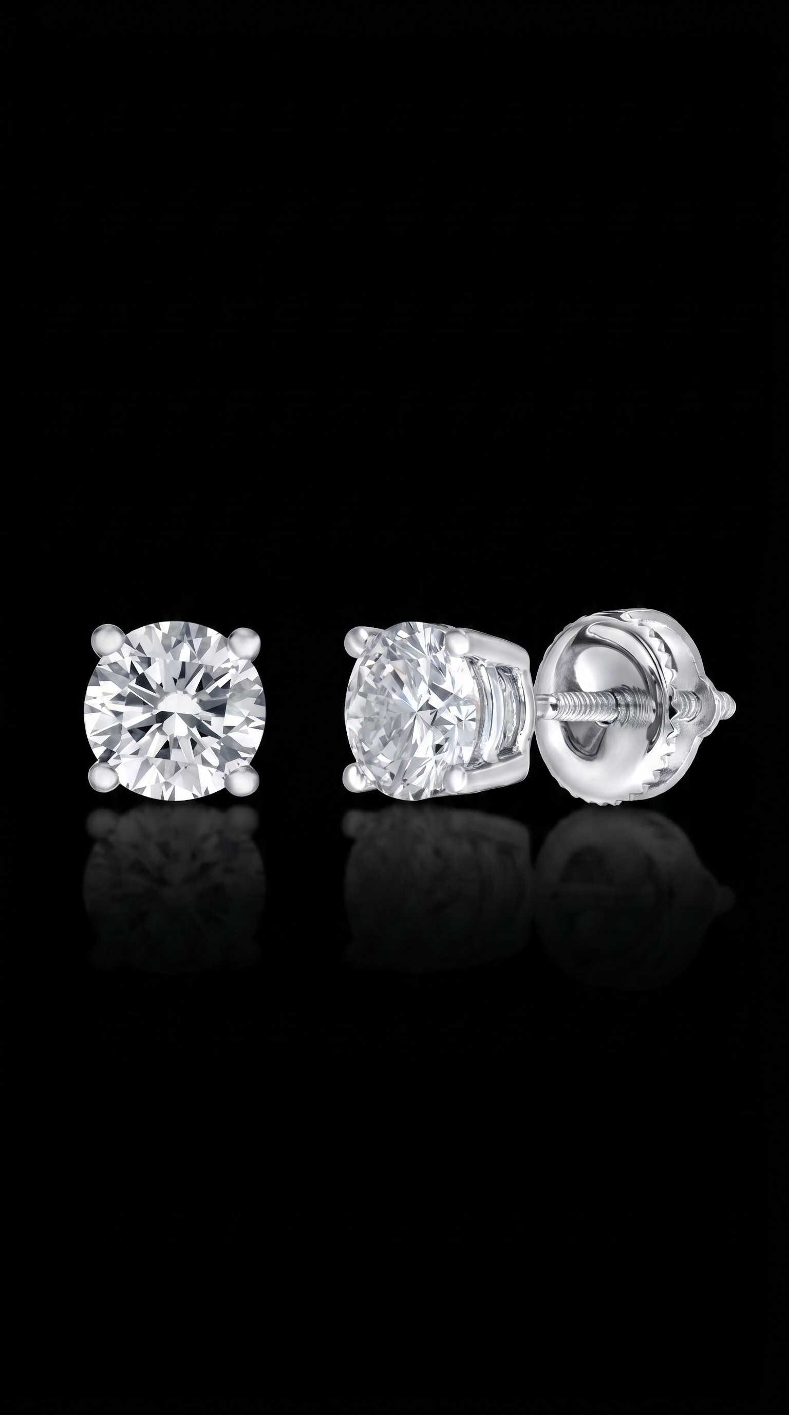 14K Solitaire Earrings