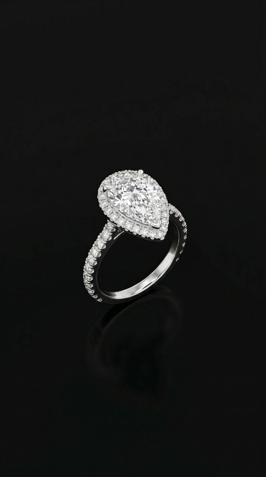 18K Pear Ring