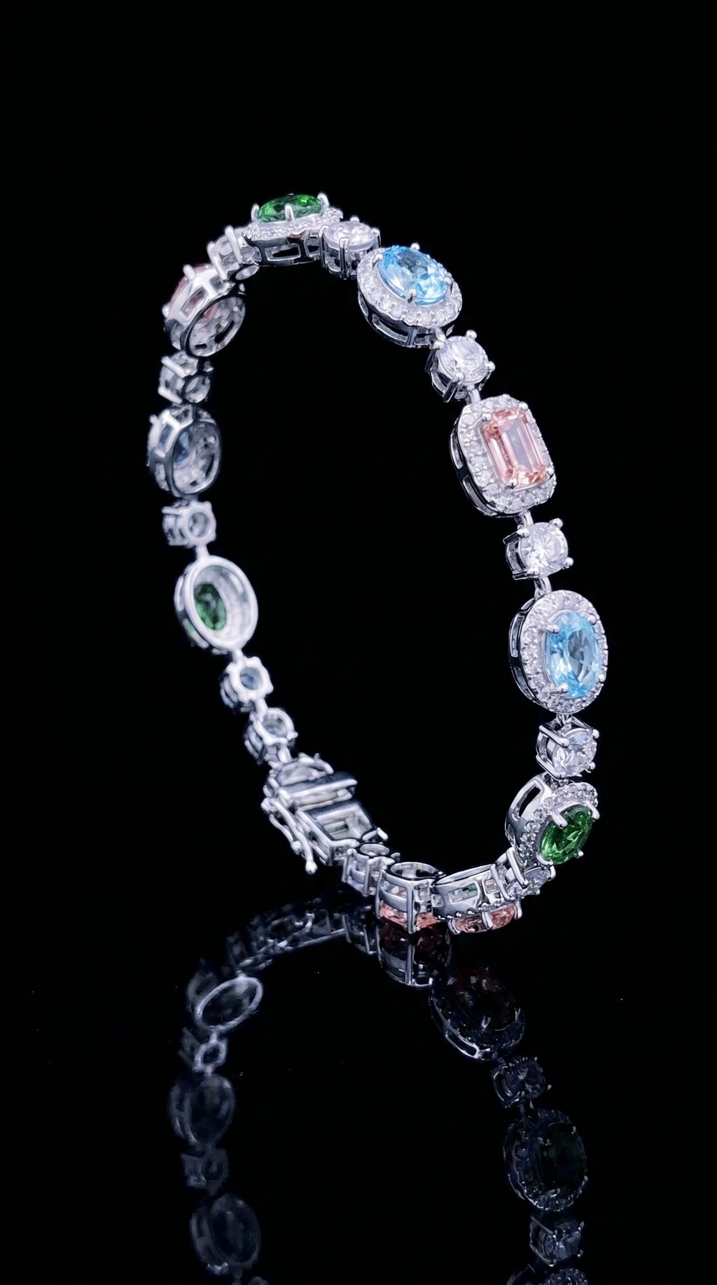 14K Mix Fancy Diamond Bracelet