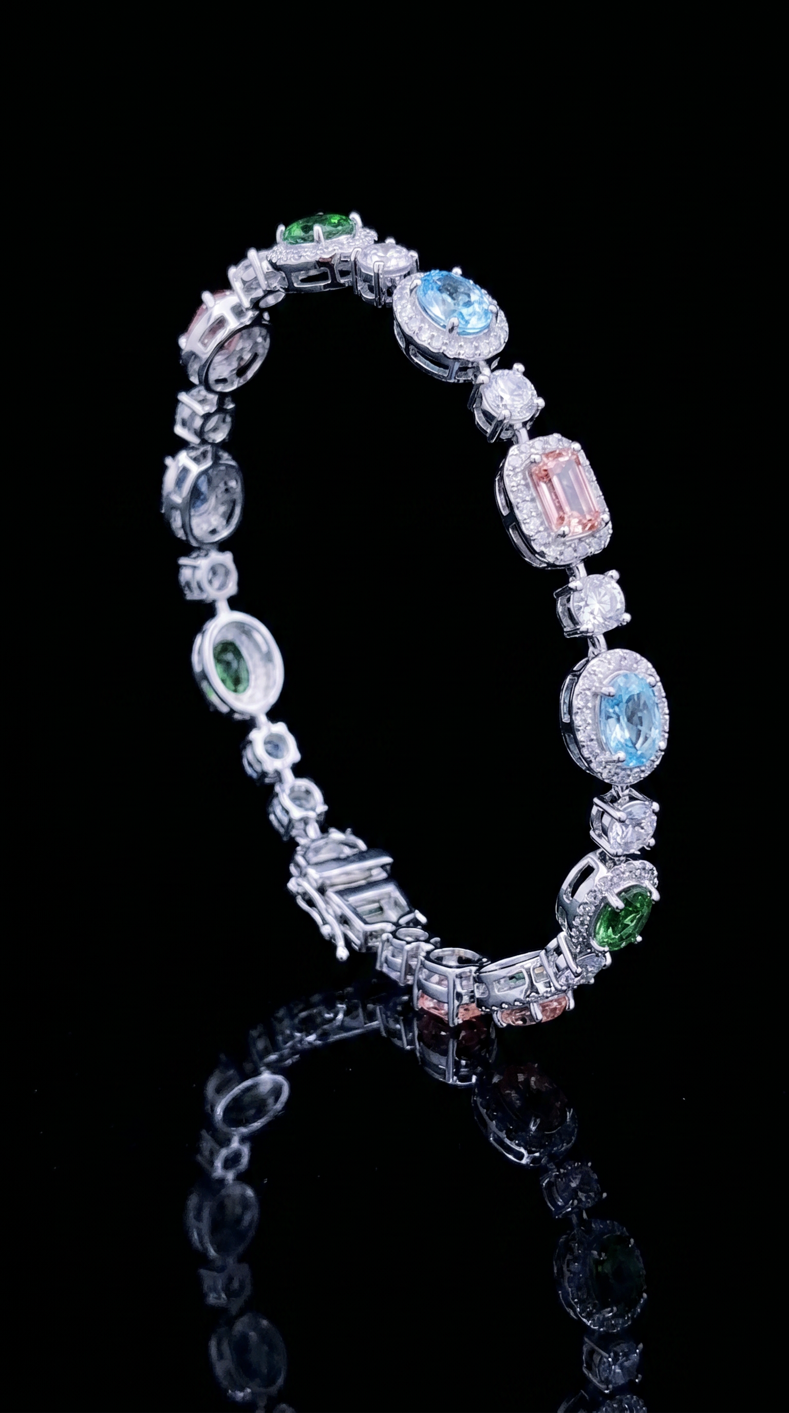 14K Mix Fancy Diamond Bracelet