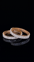 14K Round Diamond Bangle Set