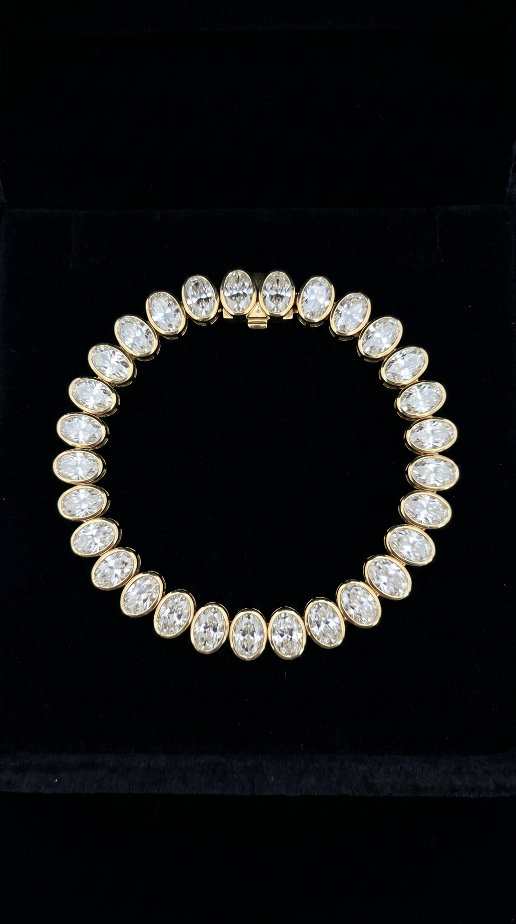 14K Oval Diamond Tennis Bracelet