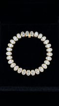 14K Oval Diamond Tennis Bracelet