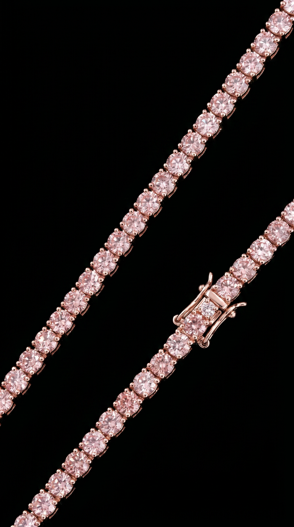 14K Pink diamonds bracelet