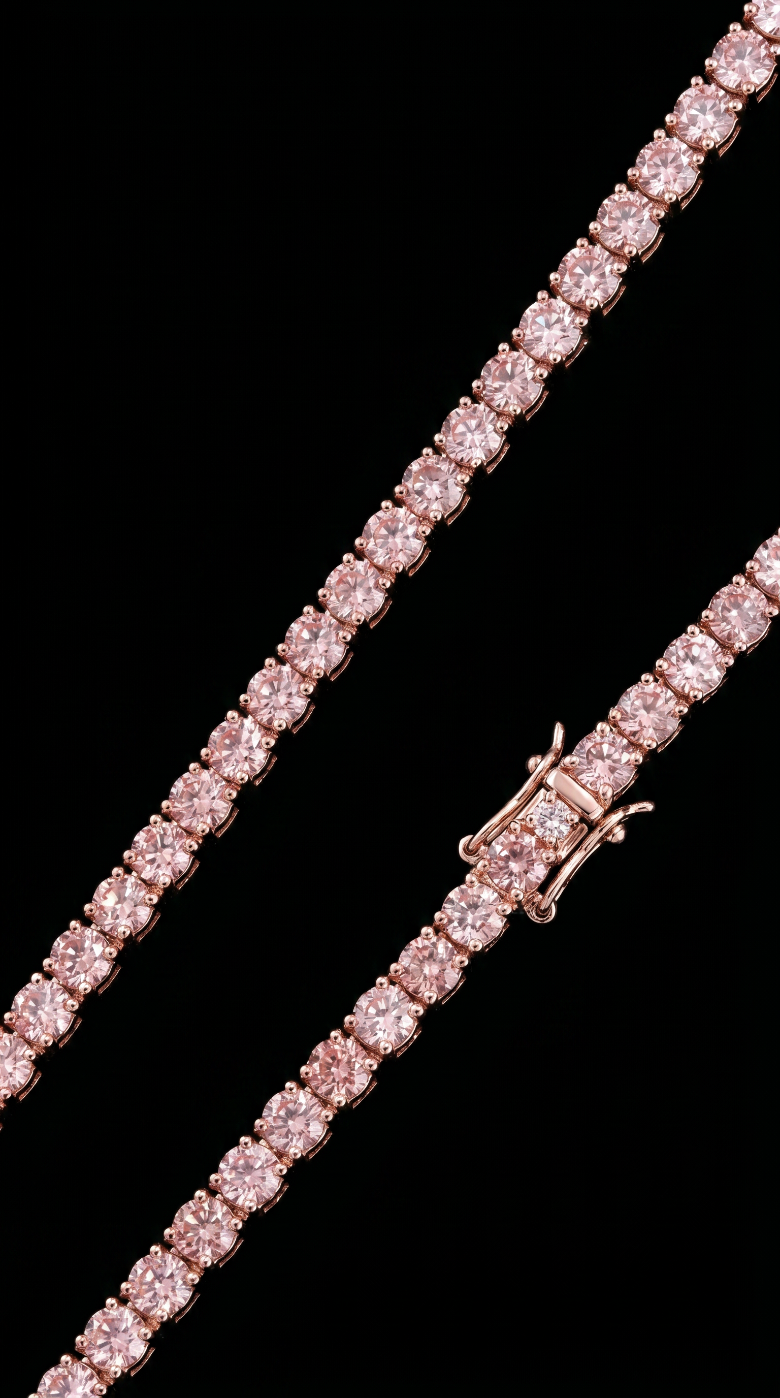14K Pink diamonds bracelet