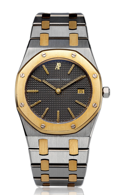 Audemars Piguet Royal Oak 33mm Two-Tone 18K Yellow Gold & Steel Grey Tapisserie Dial Ref. 56175SA