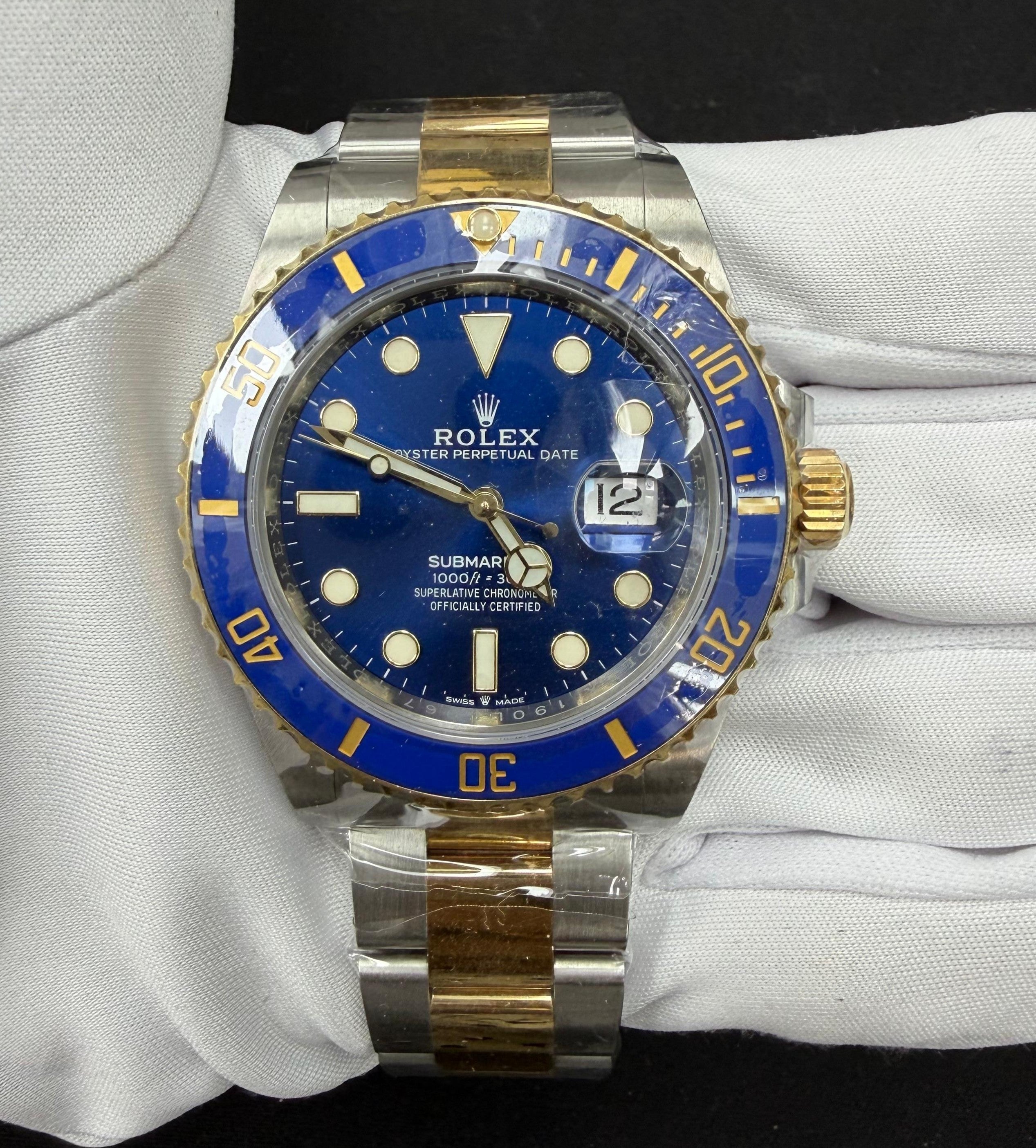 Rolex Submariner Date 41mm Two-Tone 18K Yellow Gold & Steel Blue Dial Ref. 126613LB