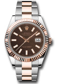 Rolex Datejust 41mm Two-Tone 18K Rose Gold & Steel Chocolate Dial Ref. 126331