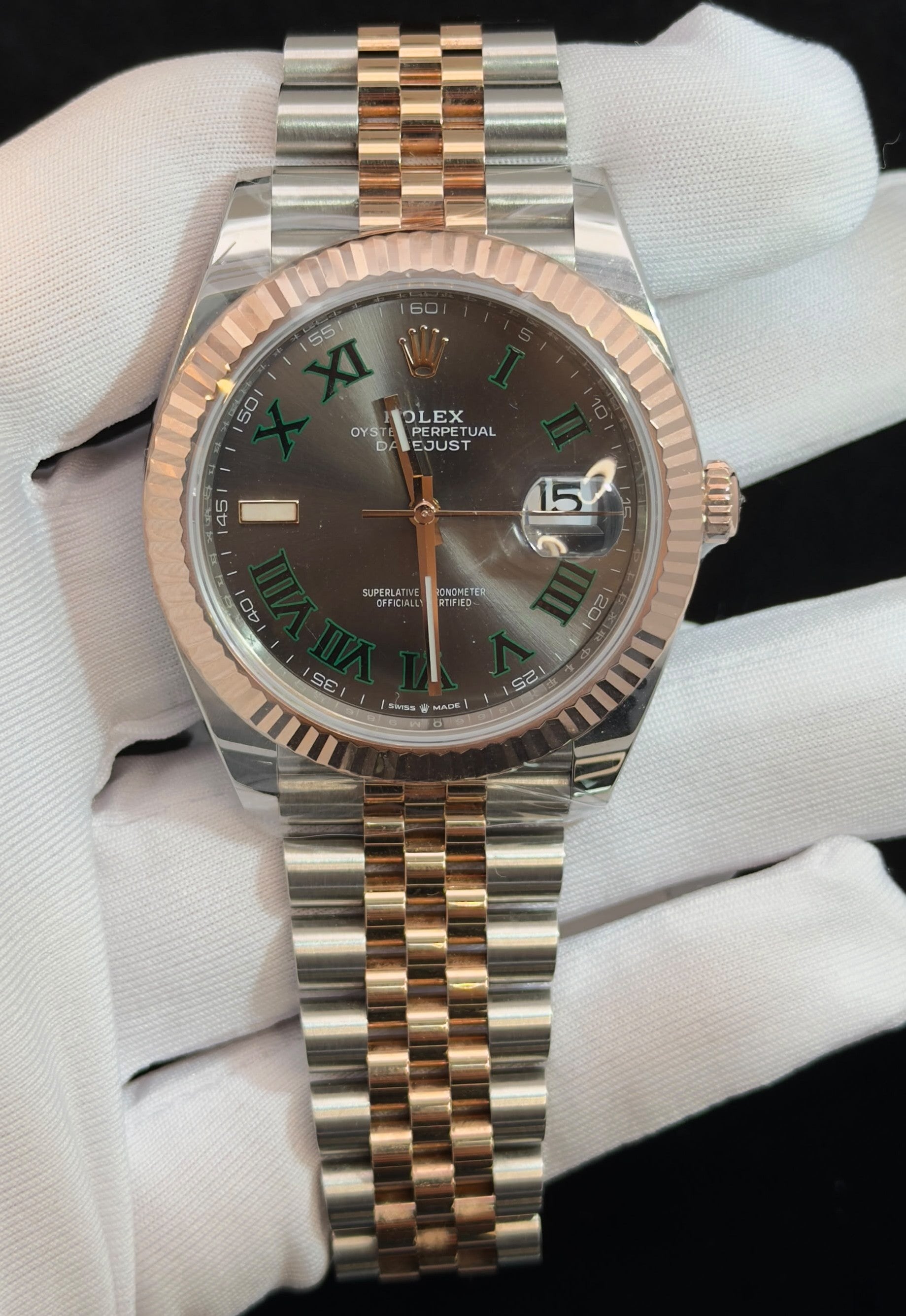 Rolex Datejust 41mm Two-Tone 18K Rose Gold & Steel Wimbledon Dial Ref. 126331