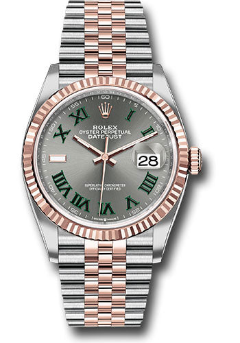 Rolex Datejust 36mm Two-Tone 18K Rose Gold & Steel Wimbledon Dial Ref. 126231
