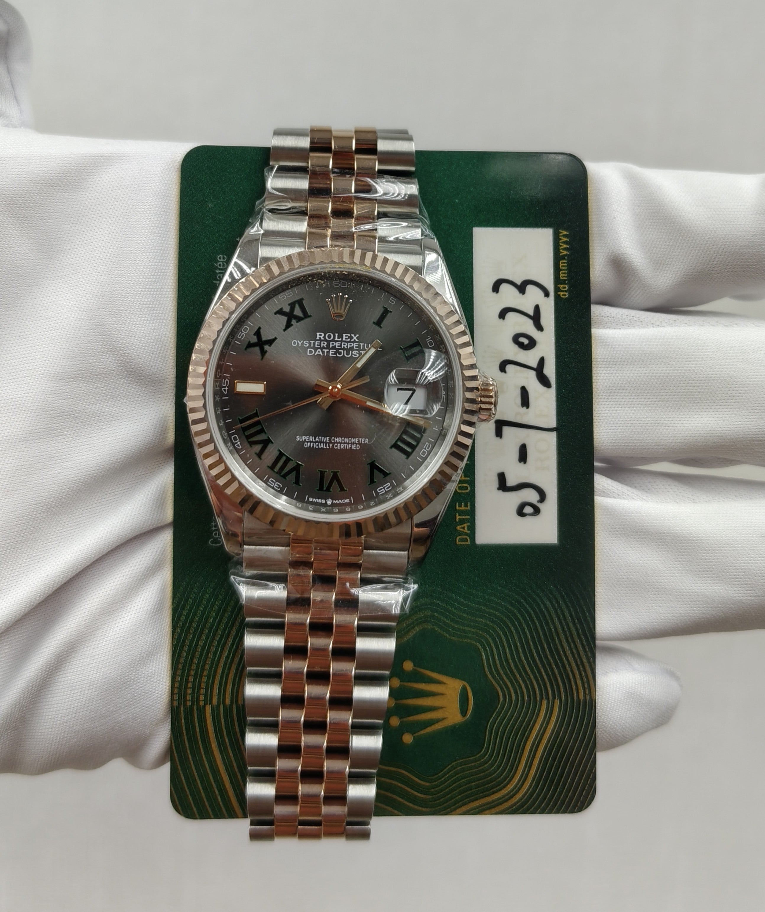 Rolex Datejust 36mm Two-Tone 18K Rose Gold & Steel Wimbledon Dial Ref. 126231