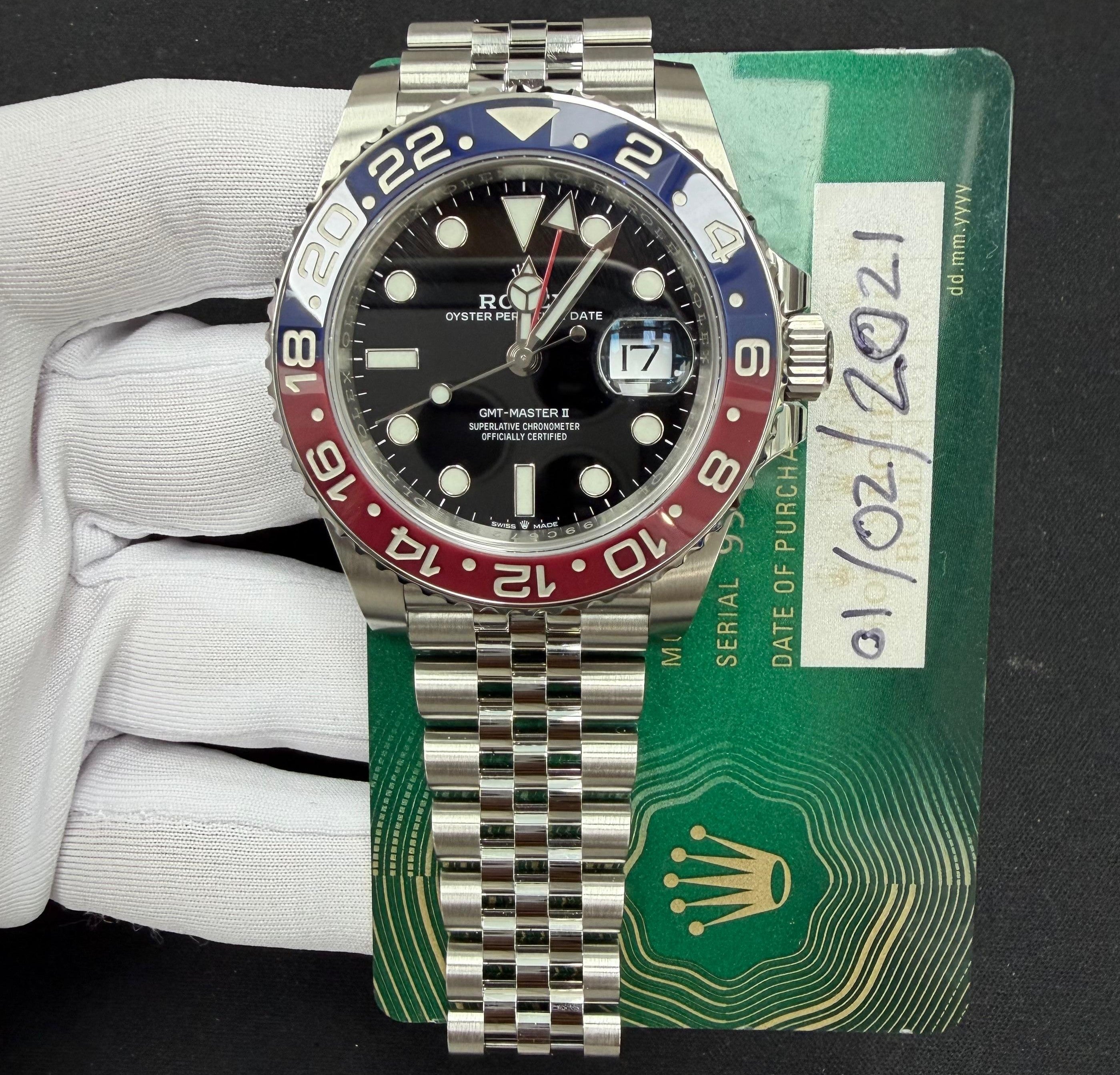 Rolex GMT Master II 40mm Stainless Steel Black Dial Ref. 126710BLRO