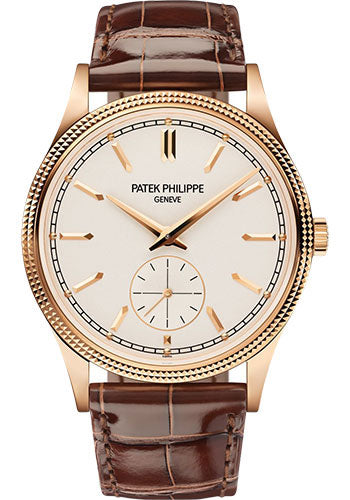 Patek Philippe Calatrava 39mm 18K Rose Gold Silver Grained Dial Ref. 6119R