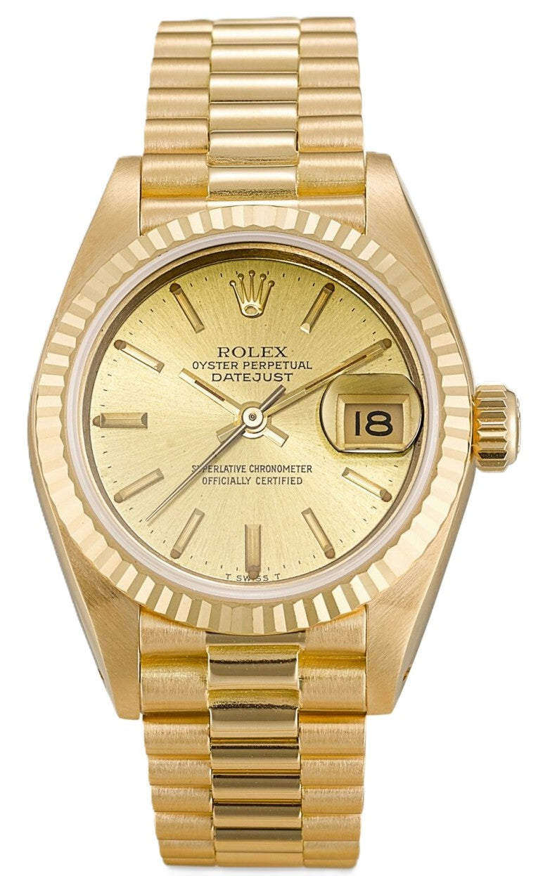 Rolex Lady Date Just 26mm 18K Yellow Gold Champagne Dial Ref. 69178