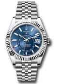 Rolex Sky Dweller 42mm Stainless Steel Bright Blue Dial Ref. 336934