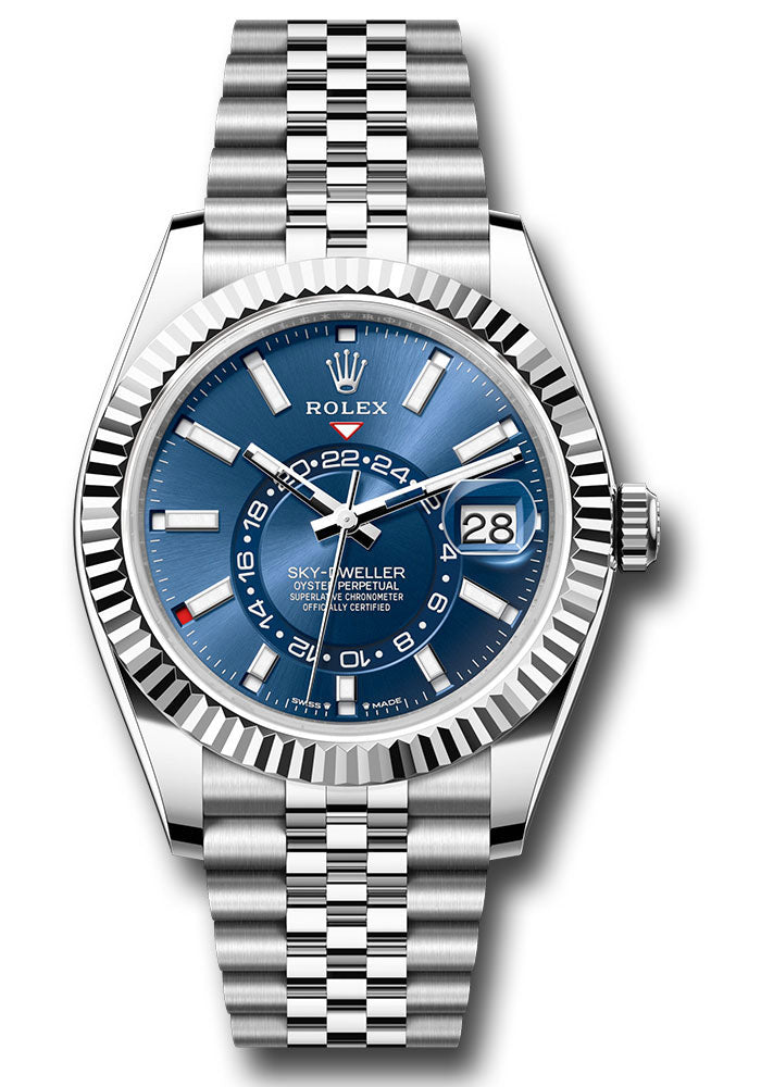 Rolex Sky Dweller 42mm Stainless Steel Bright Blue Dial Ref. 336934