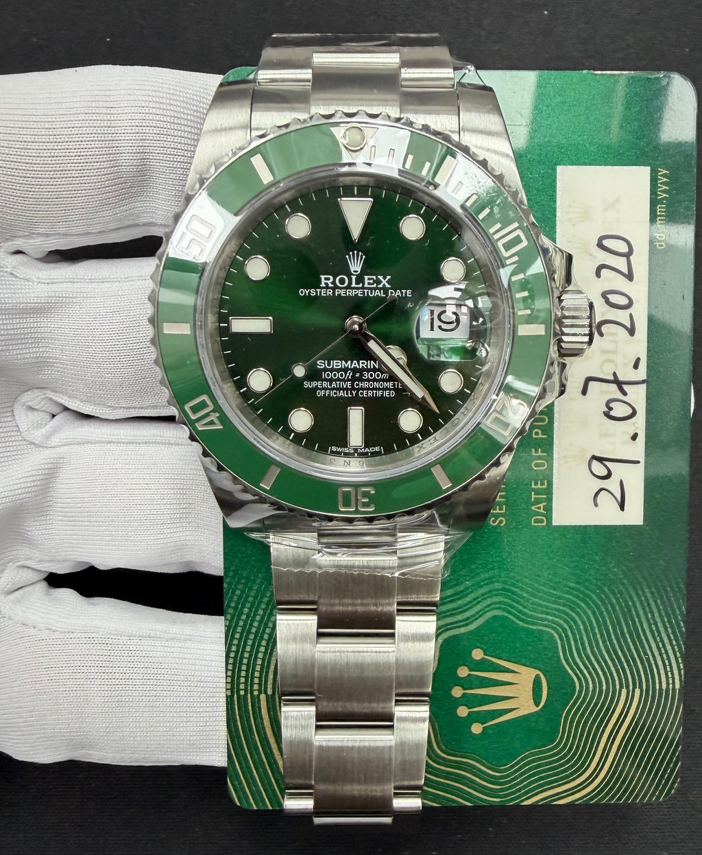 Rolex Submariner Date 40mm Stainless Steel Green Dial Ref. 116610LV
