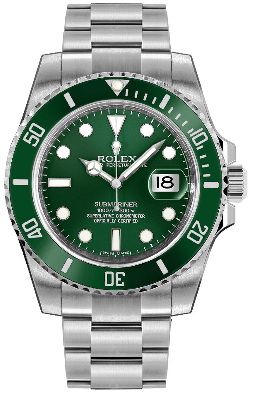 Rolex Submariner Date 40mm Stainless Steel Green Dial Ref. 116610LV