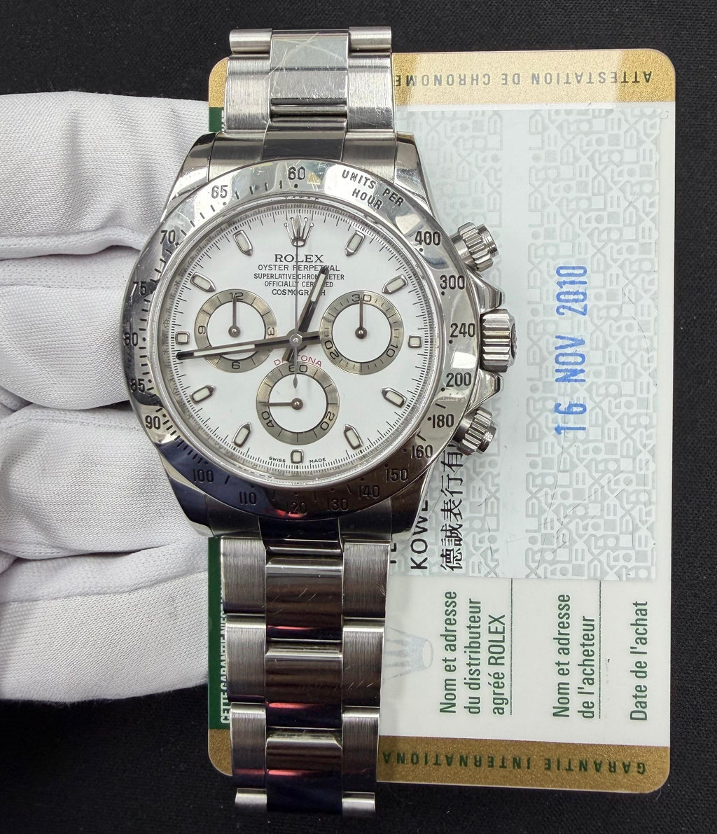 Rolex Daytona 40mm Stainless Steel White Dial Ref. 116520