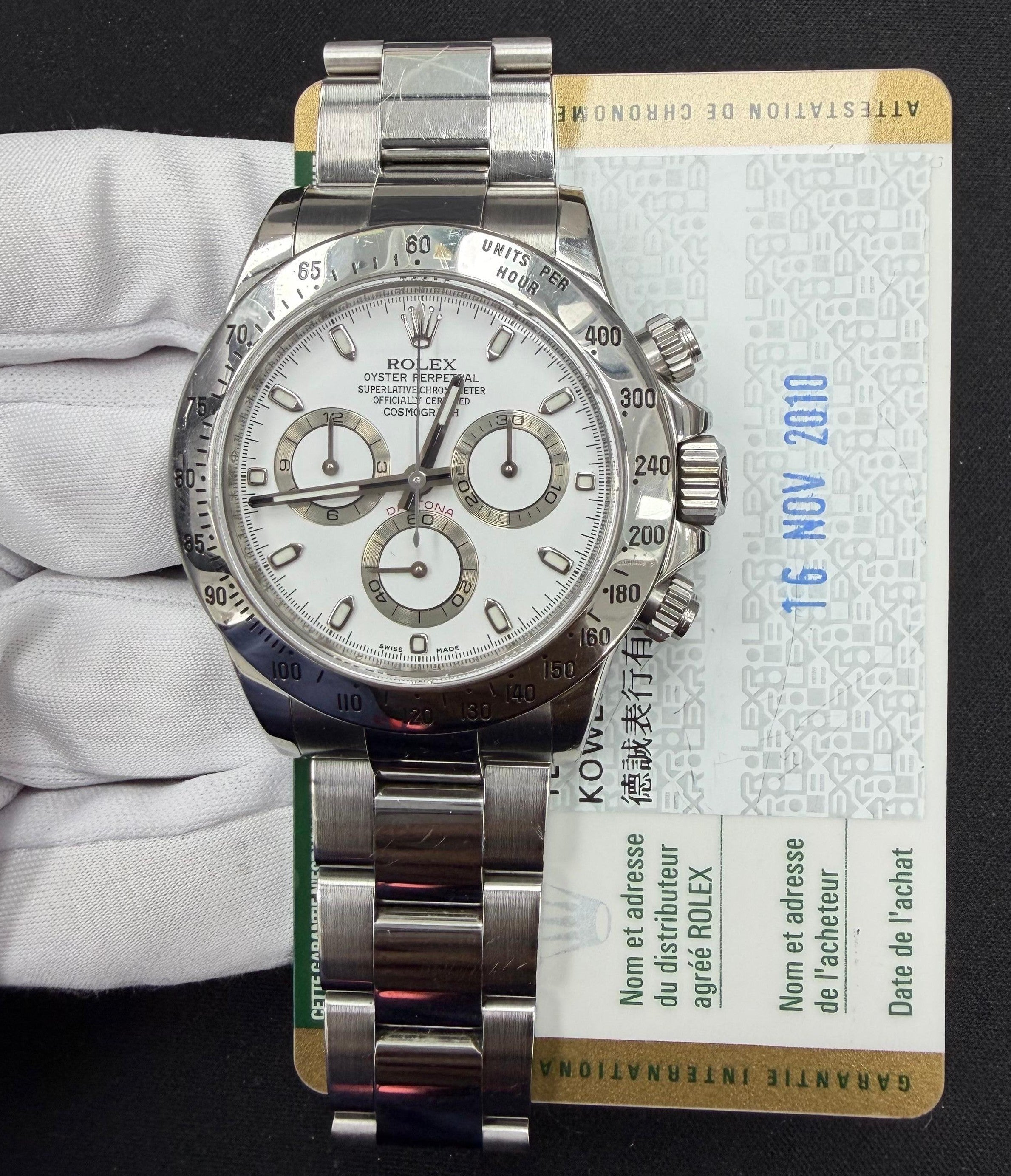 Rolex Daytona 40mm Stainless Steel White Dial Ref. 116520