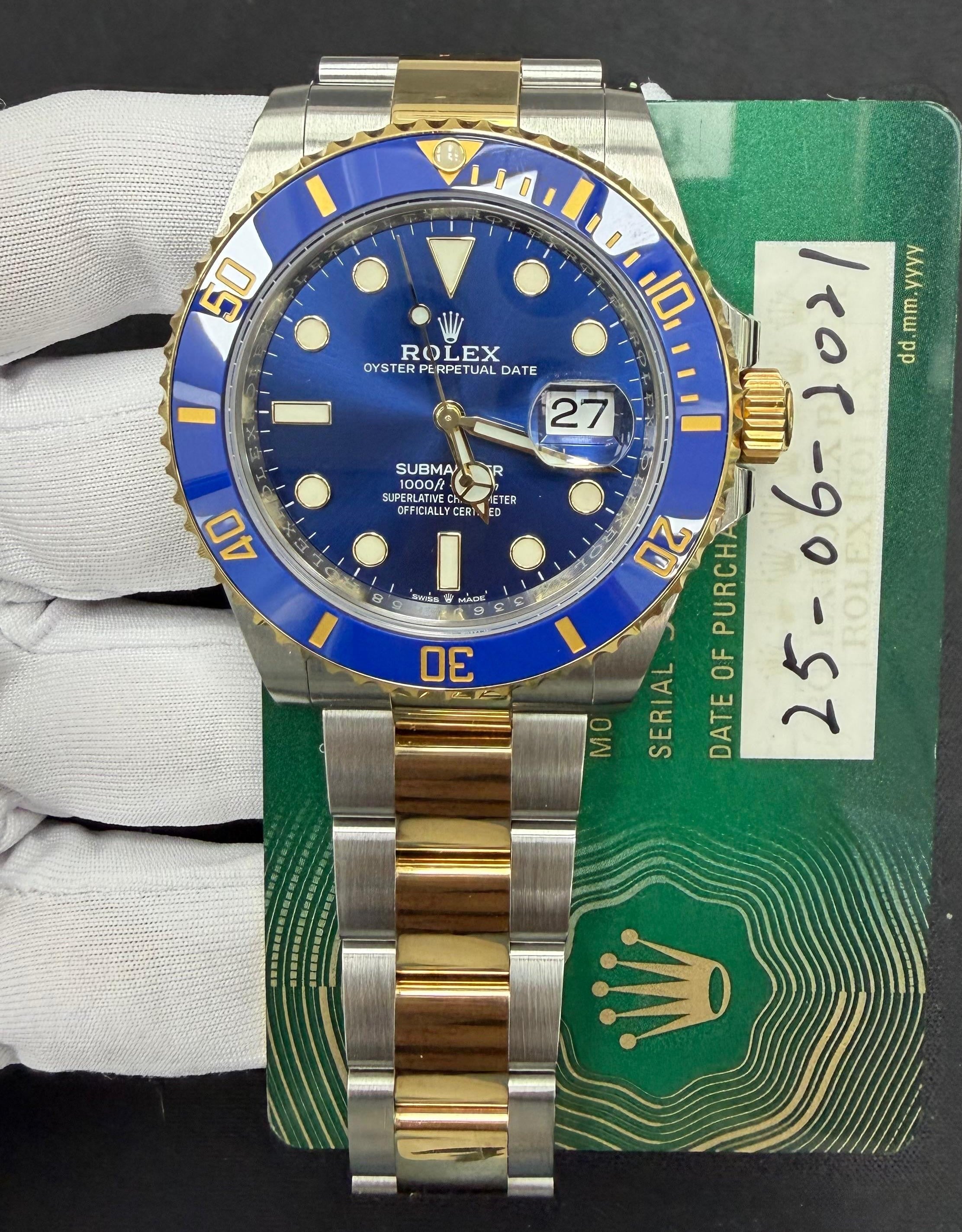 Rolex Submariner Date 41mm Two-Tone 18K Yellow Gold & Steel Blue Dial Ref. 126613LB