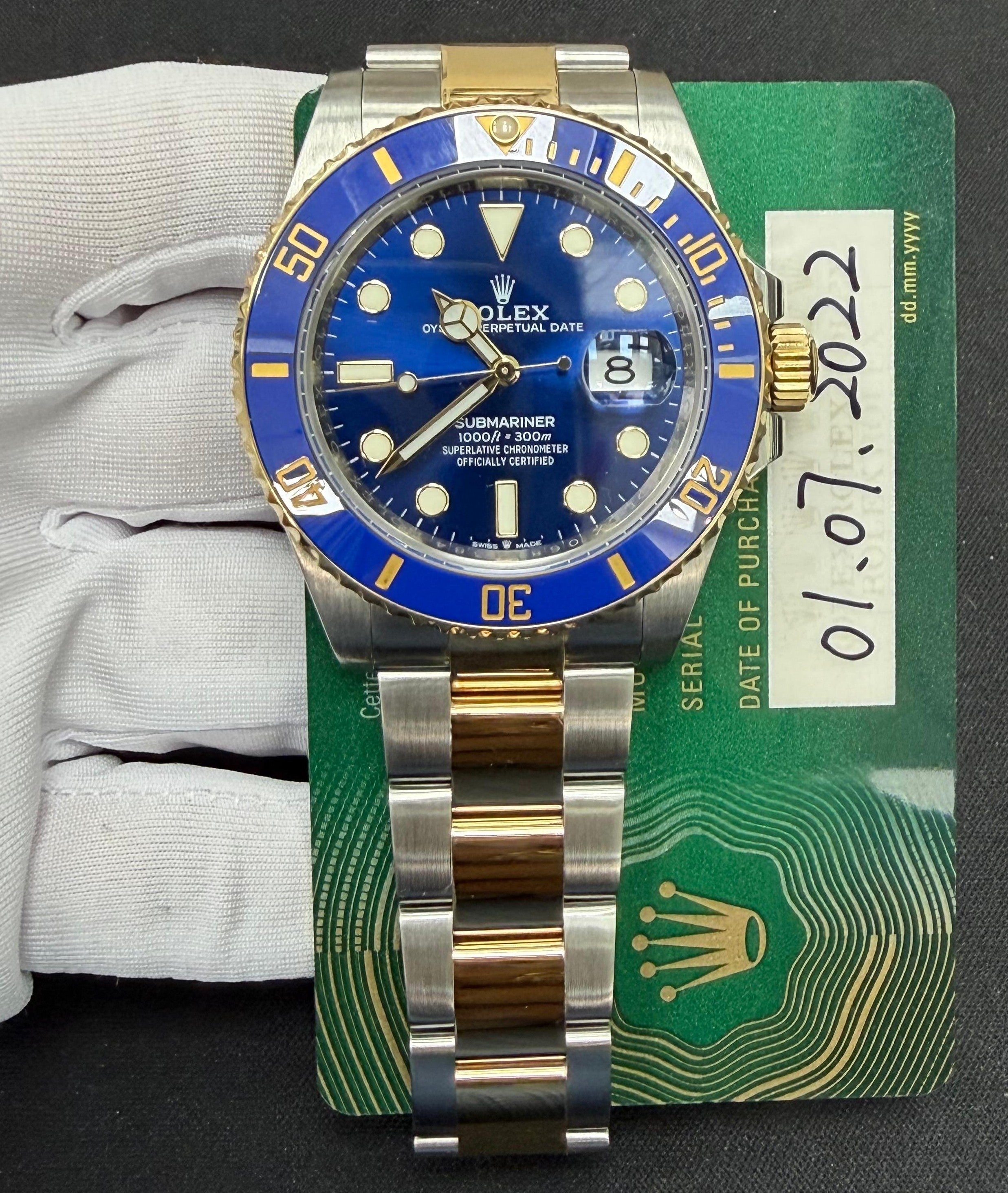 Rolex Submariner Date 41mm Two-Tone 18K Yellow Gold & Steel Blue Dial Ref. 126613LB