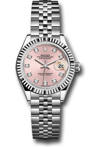 Rolex Lady Date Just 28mm Stainless Steel Pink Diamond Dial Ref. 279174