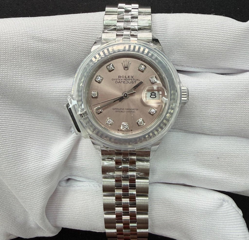 Rolex Lady Date Just 28mm Stainless Steel Pink Diamond Dial Ref. 279174