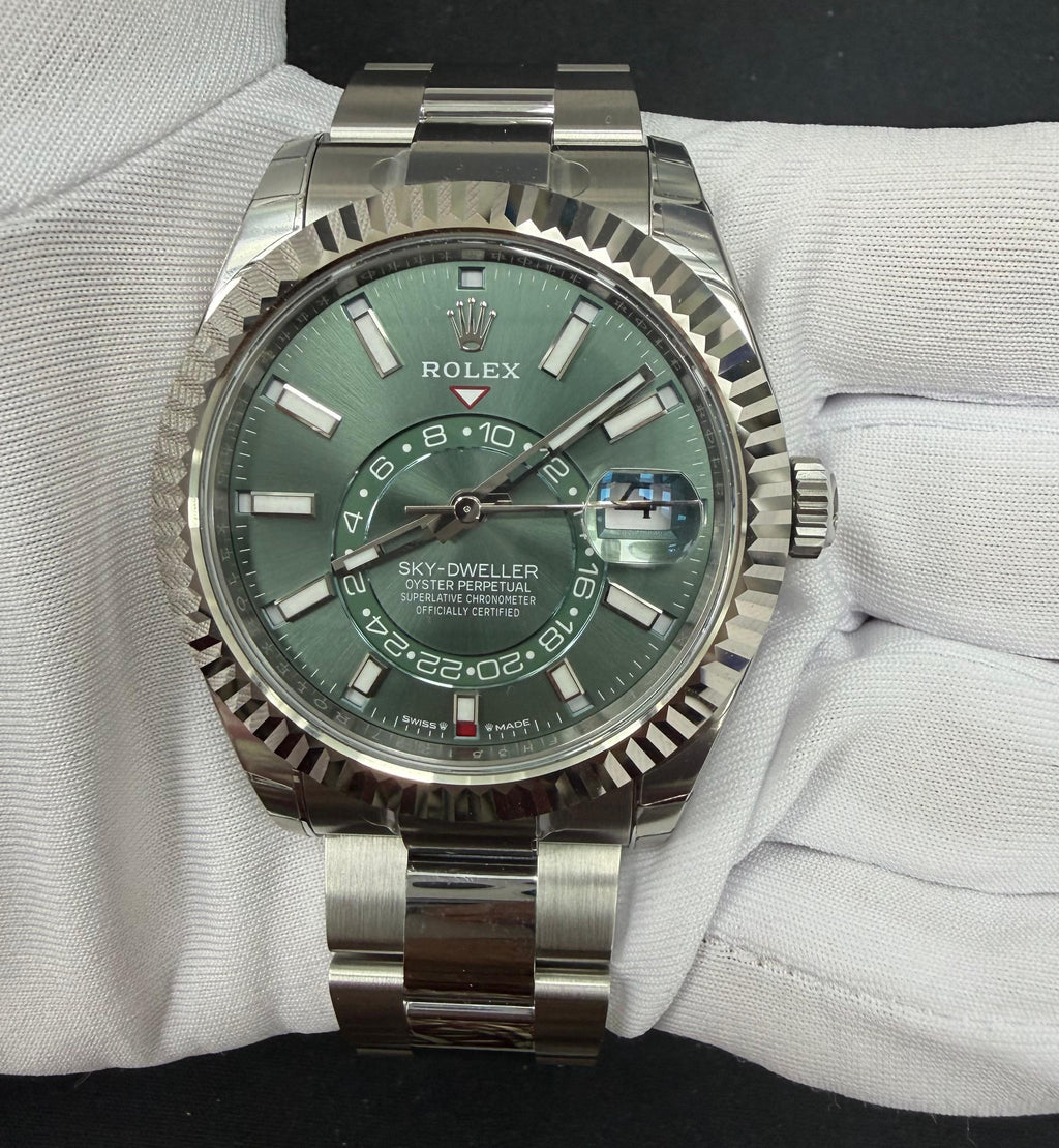 Rolex Sky Dweller 42mm Stainless Steel Mint Green Dial Ref. 336934