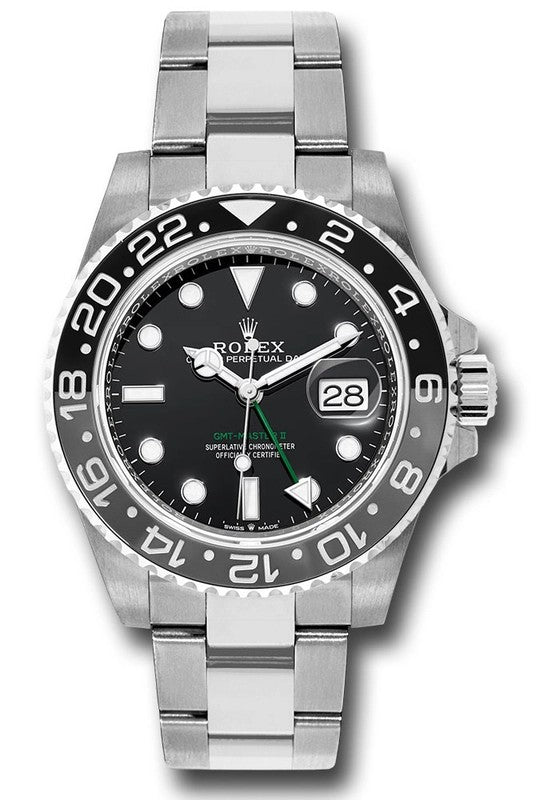 Rolex GMT Master II 40mm Stainless Steel Black Dial Ref. 126710GRNR