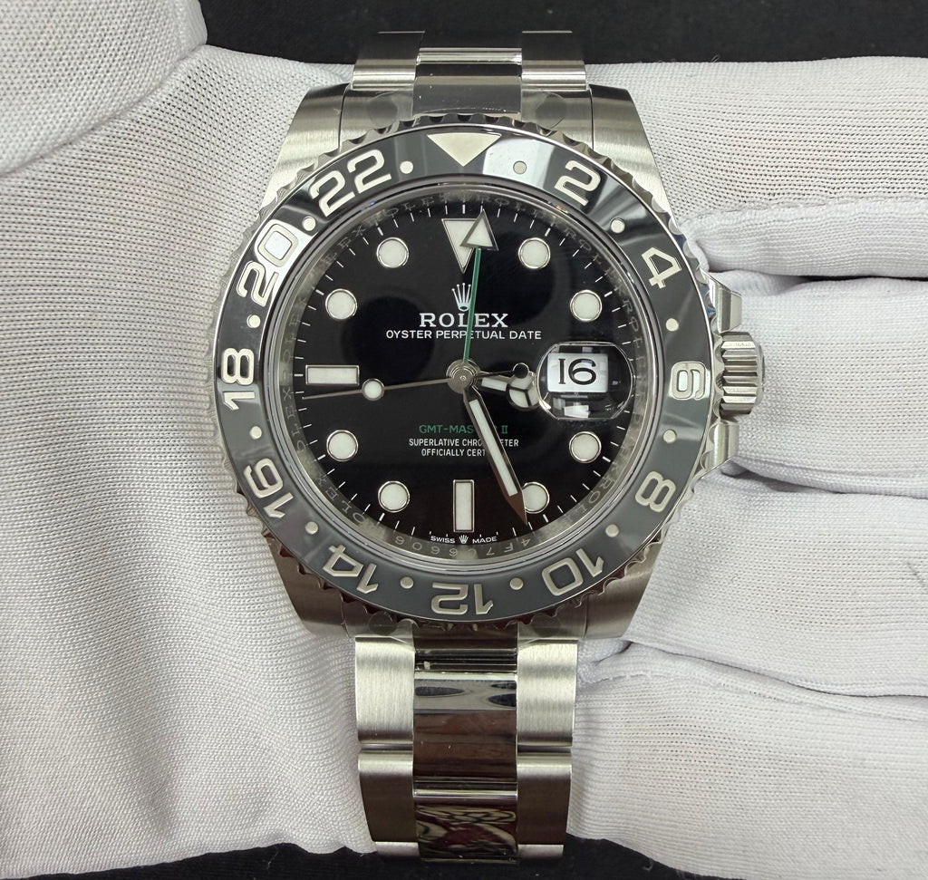 Rolex GMT Master II 40mm Stainless Steel Black Dial Ref. 126710GRNR