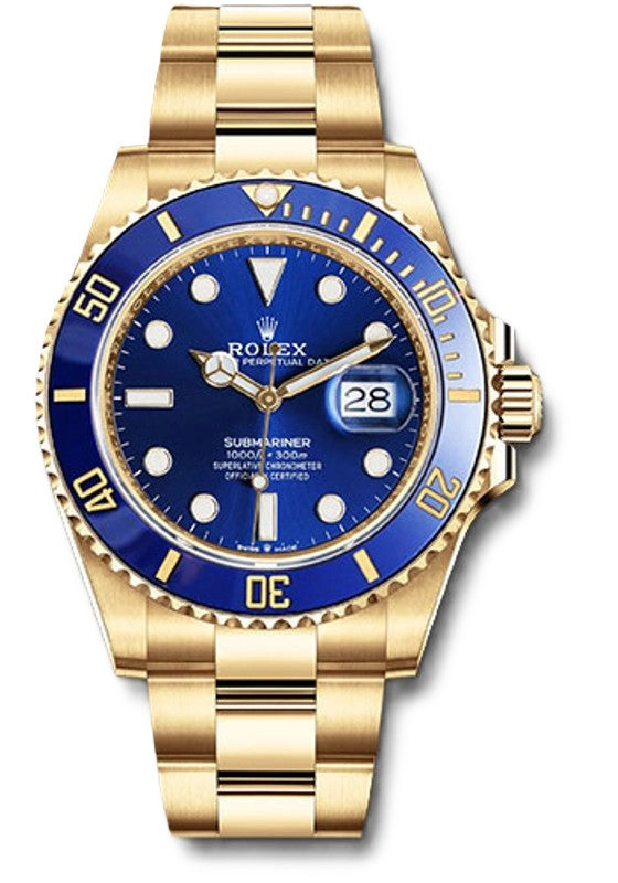 Rolex Submariner Date 41mm 18K Yellow Gold Blue Dial Ref. 126618LB