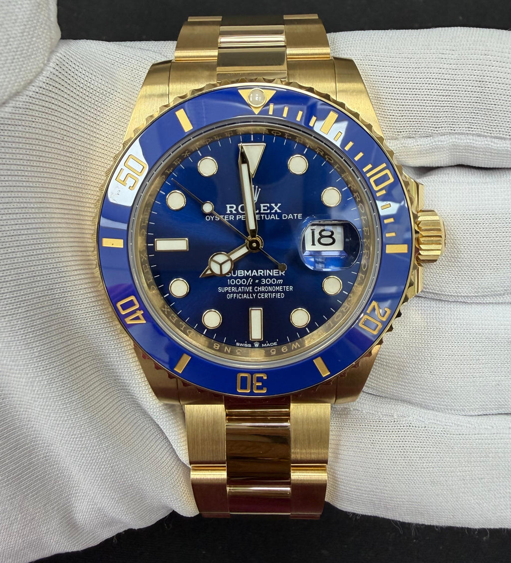 Rolex Submariner Date 41mm 18K Yellow Gold Blue Dial Ref. 126618LB