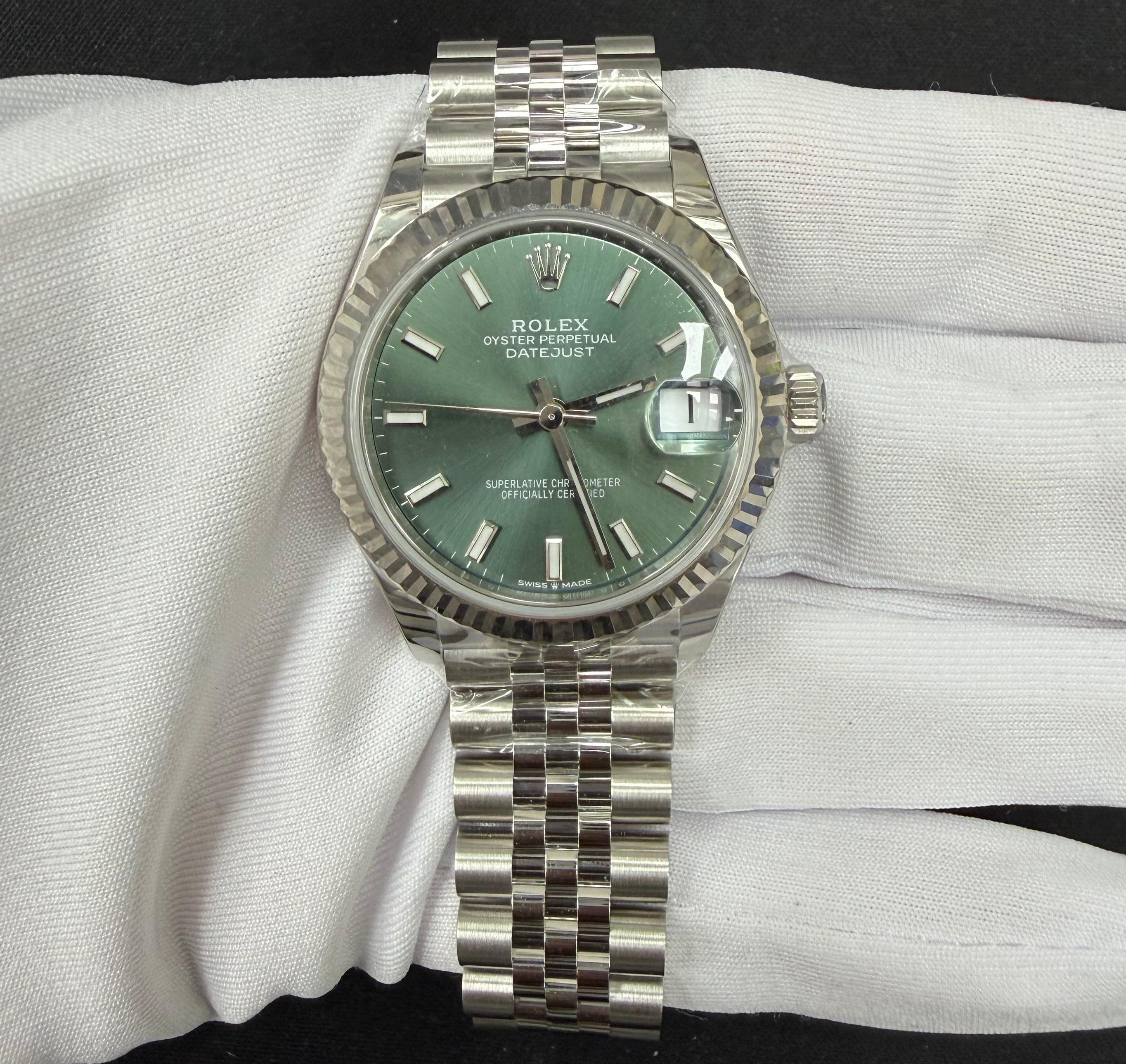 Rolex Datejust 31mm Stainless Steel Mint Green Dial Ref. 278274