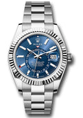 Rolex Sky Dweller 42mm Stainless Steel Bright Blue Dial Ref. 336934