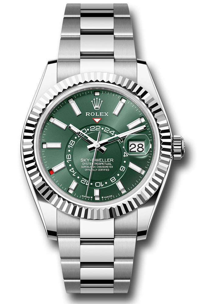 Rolex Sky Dweller 42mm Stainless Steel Mint Green Dial Ref. 336934