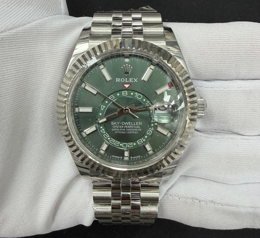 Rolex Sky Dweller 42mm Stainless Steel Mint Green Dial Ref. 336934