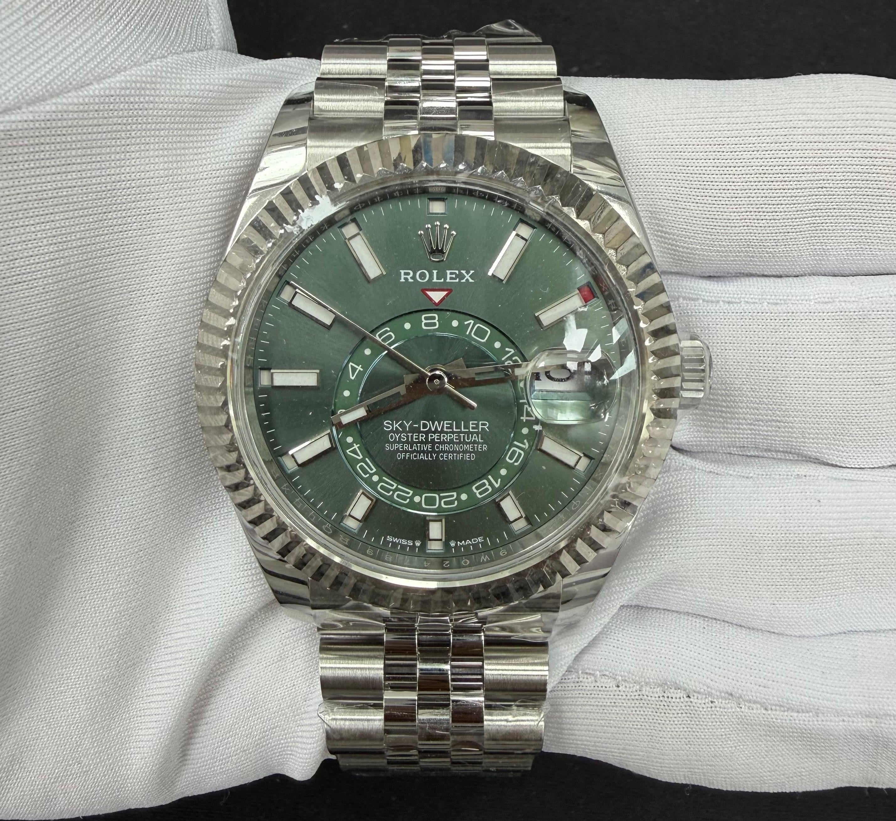Rolex Sky Dweller 42mm Stainless Steel Mint Green Dial Ref. 336934