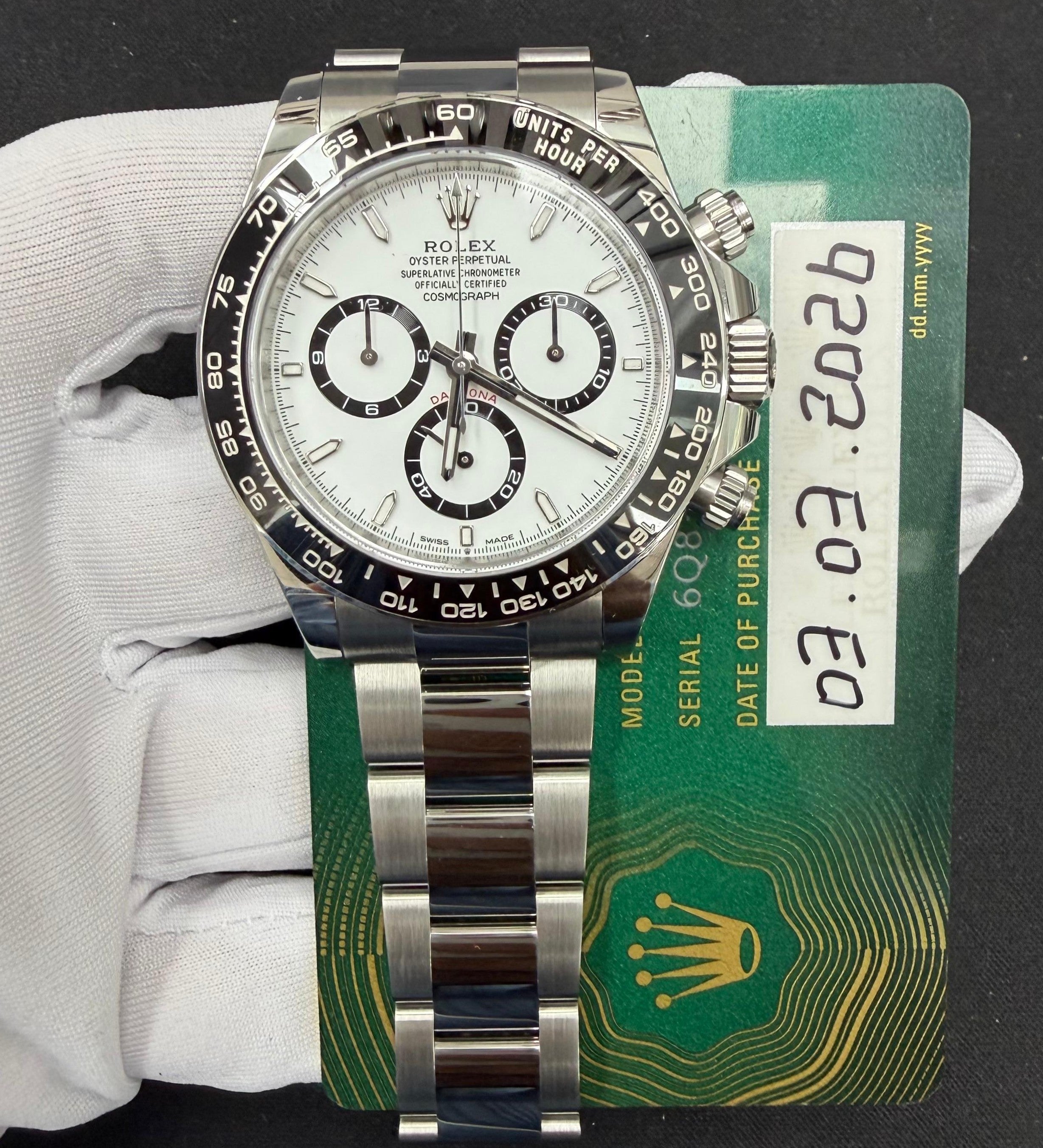 Rolex Daytona 40mm Stainless Steel White Dial Ref. 126500LN