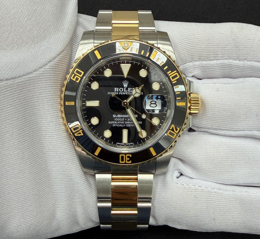 Rolex Submariner Date 40mm Two-Tone 18K Yellow Gold & Steel Black Dial Ref. 116613LN