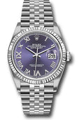 Rolex Datejust 36mm Stainless Steel Aubergine Diamond Dial Ref. 126234