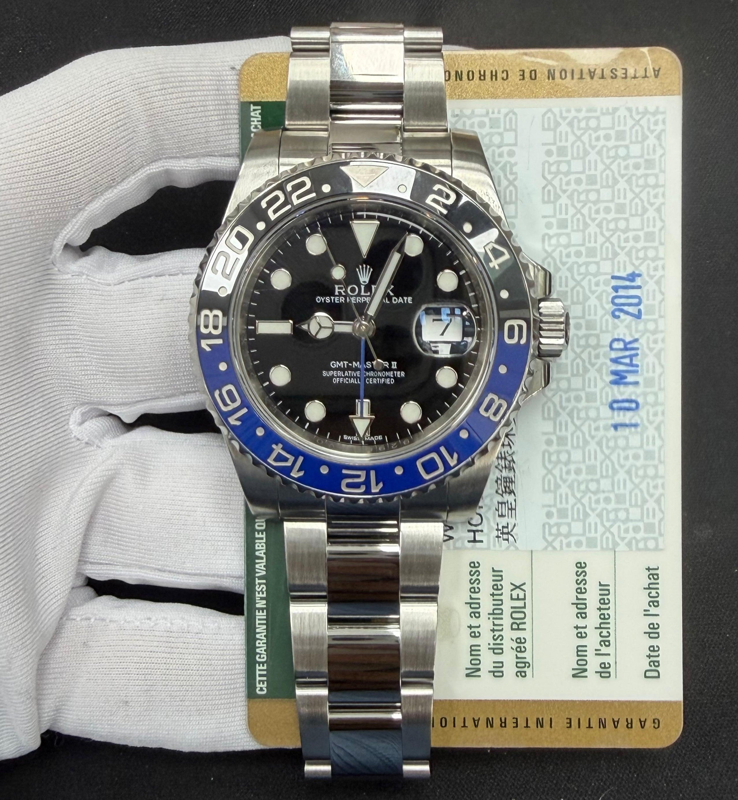 Rolex GMT Master II 40mm Stainless Steel Black Dial Ref. 116710BLNR