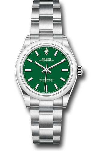 Rolex Oyster Perpetual 31mm Stainless Steel Green Dial Ref. 277200