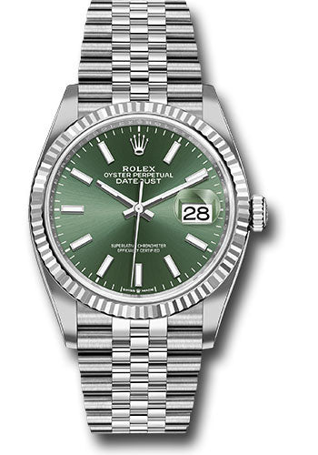 Rolex Datejust 36mm Stainless Steel Mint Green Dial Ref. 126234
