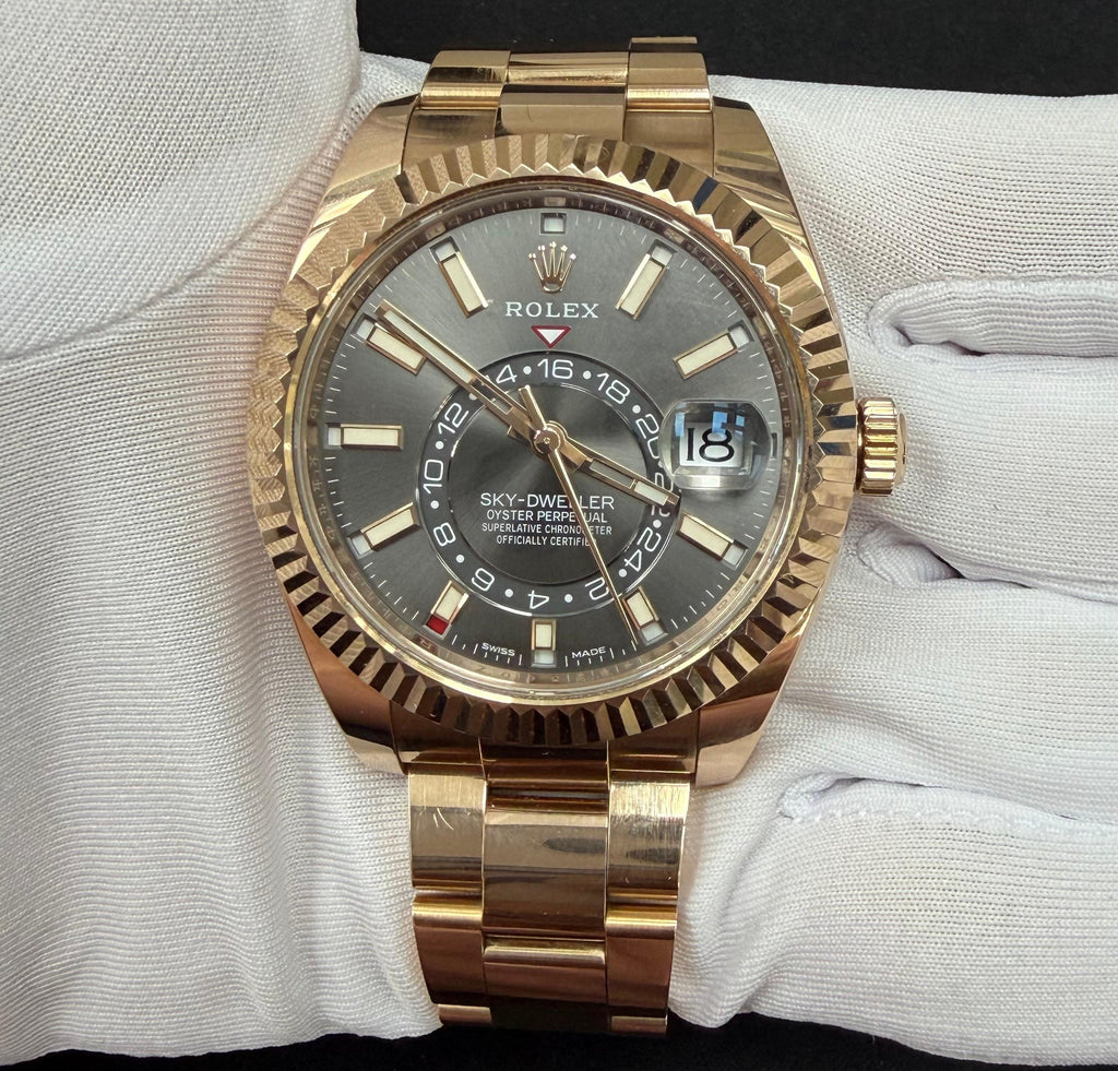 Rolex Sky Dweller 42mm 18K Rose Gold Slate Dial Ref. 326935