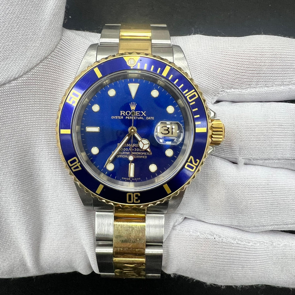 Rolex Submariner Date 40mm Two-Tone 18K Yellow Gold & Steel Blue Dial Ref. 116613LB